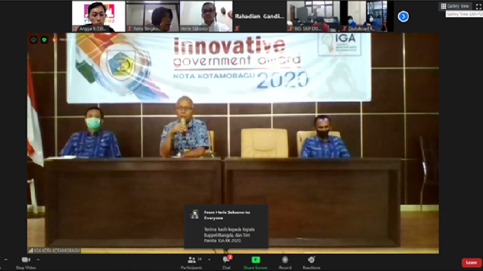 Digelar Virtual, Lomba IGA Kotamobagu 2020 Resmi Ditutup