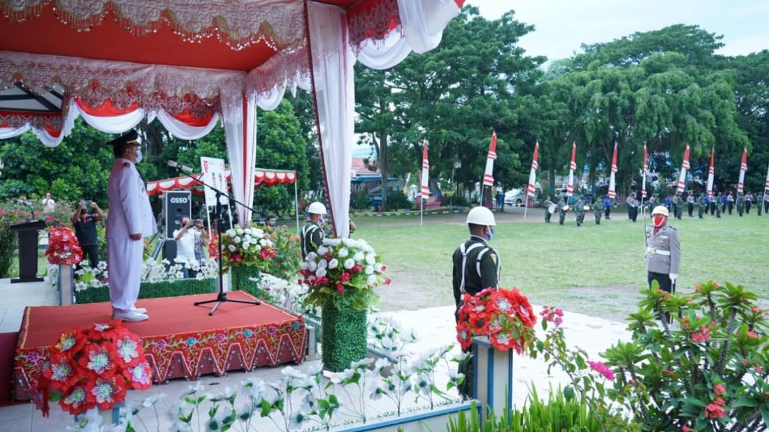 Wawali Inspektur Upacara Penurunan Bendera Merah Putih